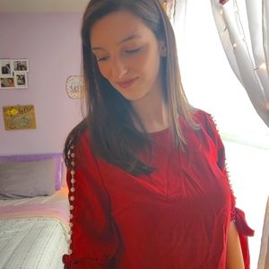 💙Shein Cold Shoulder Top